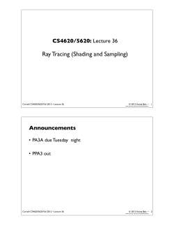 Ray Tracing - Cornell Computer Science
