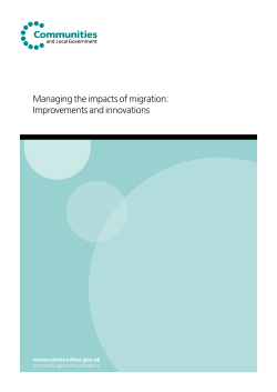 Managing the impacts of migration: Improvements and innovations
