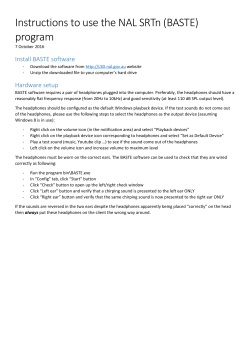 Instructions to use the NAL SRTn (BASTE) program