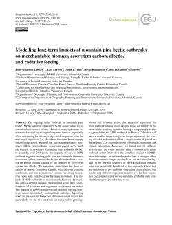 Modelling long-term impacts of mountain pine