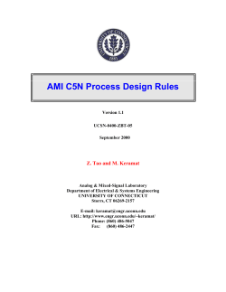 AMI 0.5 Design Rules - University of Connecticut