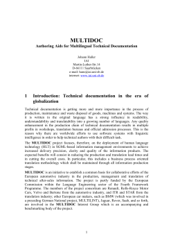 1 Introduction: Technical documentation in the era of globalization