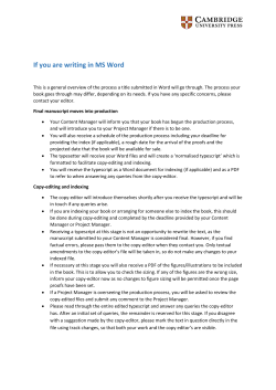 If you are writing in MS Word