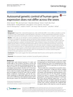 Autosomal genetic control of human gene