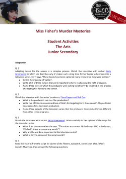 Miss Fisher Arts Student Sheets Junior Secondary