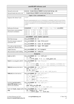 autoSHARP reference card