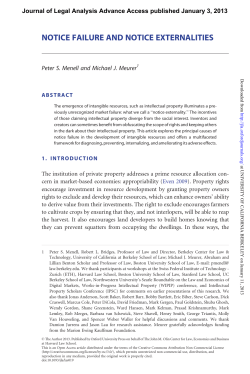 notice failure and notice externalities