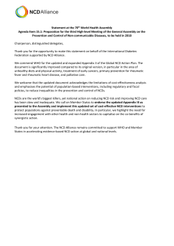 Statement at the 70th World Health Assembly