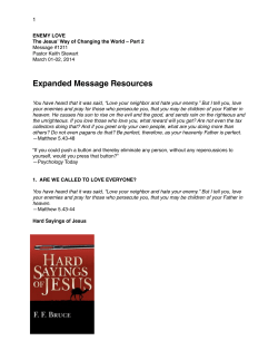 The Jesus Way Expanded wk 2