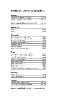 Benton Co. Landfill Dumping Fees