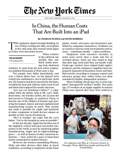 In China, the Human Costs That Are Built Into an iPad