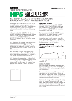 TECHNICAL INFORMATION ISO 400/27 BLACK