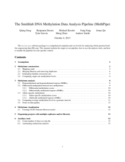 The Smithlab DNA Methylation Data Analysis Pipeline (MethPipe)