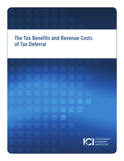 The Tax Benefits and Revenue Costs of Tax Deferral