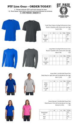 PTF Lion Gear &ndash; ORDER TODAY!