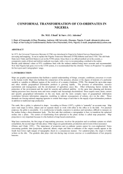 conformal transformation of co-ordinates in nigeria