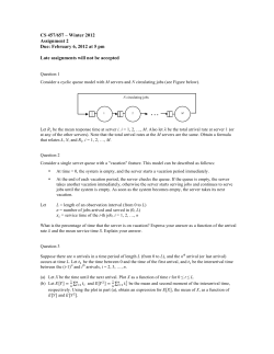 CS 457/657 &ndash; Winter 2012 Assignment 2 Due: February 6, 2012 at 5