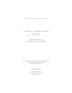 charles atwood kofoid - National Academy of Sciences