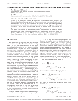 Excited states of beryllium atom from explicitly correlated wave