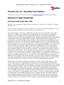 Shakespearean Criticism: Pericles (Vol. 51)