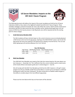 US Soccer Mandates: Impacts on the HFC Girls` Classic Program