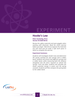 Experiment Hooke`s Law