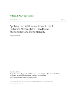 Applying the Eighth Amendment to Civil Forfeiture After Austin v