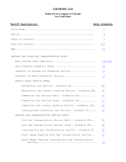 Natural Gas Tariff Book