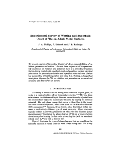 Experimental survey of wetting and superfluid onset of He