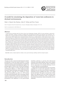 A model for simulating the deposition of water