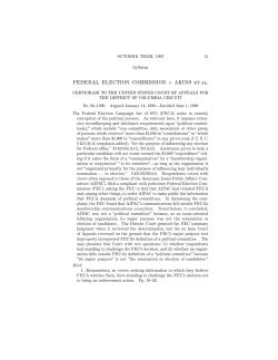 FEDERAL ELECTION COMMISSION v. AKINS et al. certiorari to the