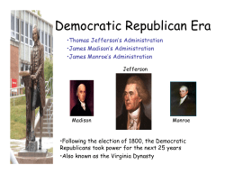 Democratic Republican Era
