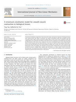 A structural constitutive model for smooth muscle contraction in