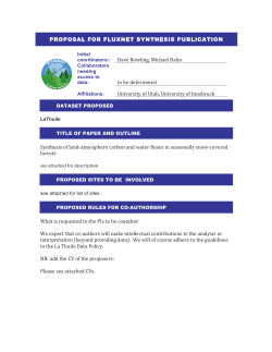 Bowling Synthesis of land atmosphere carbon and
