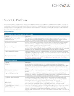 SonicOS Datasheet