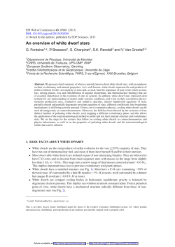 An overview of white dwarf stars