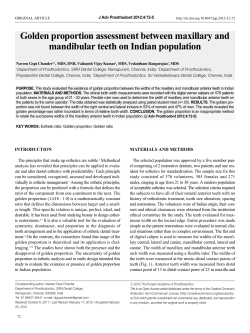 Golden proportion assessment between maxillary and mandibular