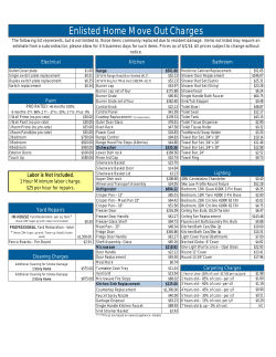Move Out Charges - Vandenberg Family Housing