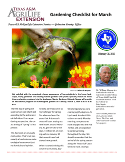 Gardening Checklist for March - AgriLife Extension County Offices