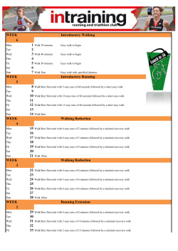 Couch 2 5km 6 week program - intraining Running Centre