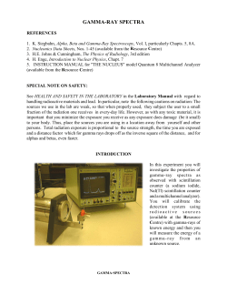 GAMMA-RAY SPECTRA