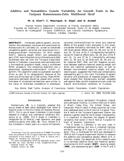 Additive and Nonadditive Genetic Variability for Growth Traits in the