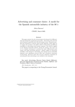 Advertising and consumer choice: A model for the Spanish