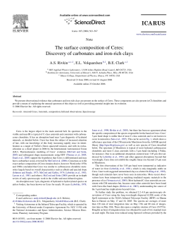 The surface composition of Ceres: Discovery of carbonates and iron