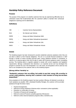 Hardship Policy Reference Document