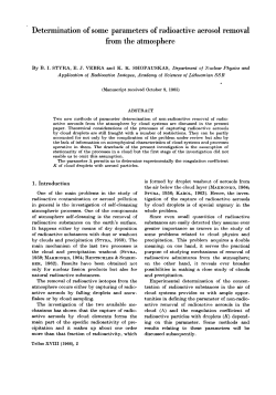Determination of some parameters of radioactive aerosol removal