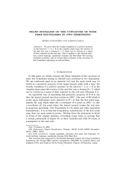 SHARP ESTIMATES OF THE CURVATURE OF SOME FREE