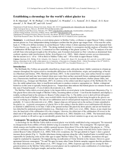 Establishing a chronology for the world`s oldest glacier