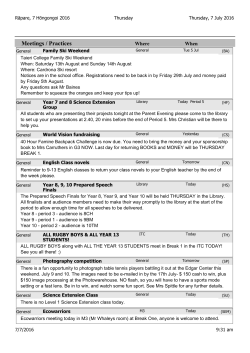 Meetings / Practices