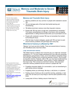 Memory and Traumatic Brain Injury